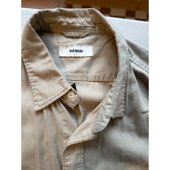 Buck Mason Draped Twill One Pocket Shirt - Picture 4 of 4